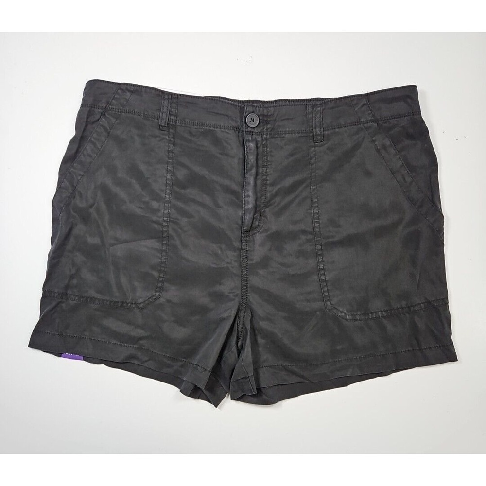 Social Standard Women's Washed Black Mid Rise Fortune 100% Tencel Short Size XXL